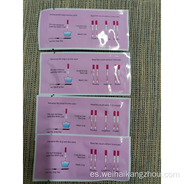 Dispositivo de prueba de fertilidad de diagnóstico rápido HCG Kit de prueba HCG para la exportación OEM